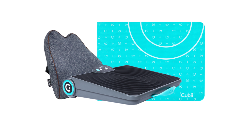 Revive Vibration Plate, Grippii Mat and Cushii Lumbar Back Support Cushion
